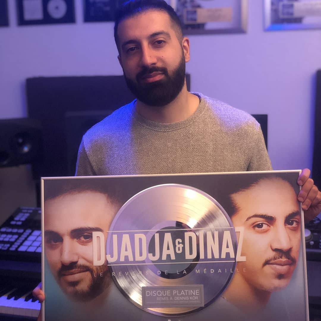 Platin Auszeichnung für die Single "Le revers de la médaille" von Djadja & Dinaz