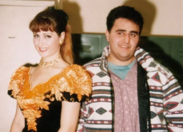 Abboud mit seinem Idol Juliana Jendo, der Pop-Queen der Assyrer, 1993 in Wiesbaden