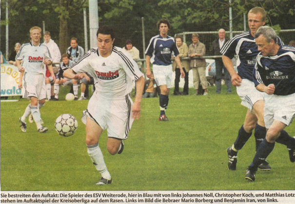 Benjamin am Ball beim Spiel gegen die ESV Weiterrode