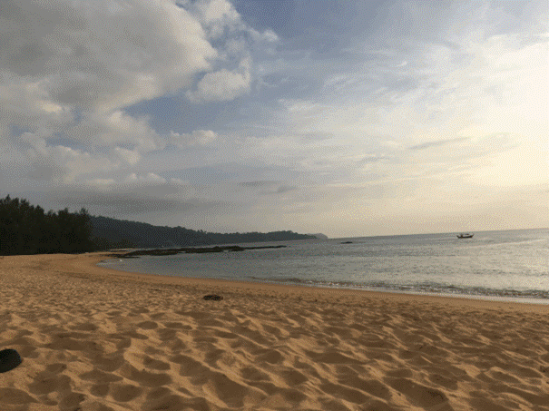 Muqeets Ausblick bei seinen Strand-Sessions in Thailand noch kurz vor dem Entschluss sich beruflich neu zu orientieren