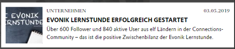 In den ersten Lernstunden waren es fast 90 Teilnehmer, was für Melanie und mich schon absoluter WAHNSINN war. Da begann bei mir die positive Sucht nach mehr Themen und mehr Teilnehmern. Ich entwickelte mich zu einem Lernstundenvertriebler, der gefühlt alles und jeden für bestimmte Themen angeschrieben hat. Ich suchte im Intranet nach Themen, folgte viel meinem Bauchgefühl und entdeckte kreative Möglichkeiten. Dazu kamen Zufälle oder auch das Glück, bestimmte Personen via LinkedIn von der Lernstunde zu überzeugen. LinkedIn war immer gut zum Austausch und "Vermarkten". Die Telekom hatte zum Beispiel LEX (ähnlich wie die Lernstunde), was wir über LinkedIn entdeckten, und wir tauschten uns aus. So kam es, dass auch mal 3-4 Evonik-Mitarbeiter bei der Telekom referierten. Trainerkollegen, die Softskillthemen vorstellen konnten, kamen ebenfalls dazu. Rainer Gimbel hatte damals mit Sketchnotes angefangen und war der Nächste im Bunde (live und interaktiv). Es kamen immer mehr Menschen und Themen dazu. Von Mitarbeitern für Mitarbeiter. Das Besondere war auch, dass auf Connections immer mehr Kollegen die Lernstunde unterstützt haben. Ein tolles Gefühl schon damals, und plötzlich hatte ich jeden Freitag ein Lernstundenthema voll.