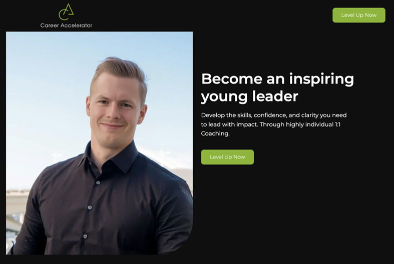 Alex´s promise: Become an inspiring young leader with his highly individual 1:1 coaching